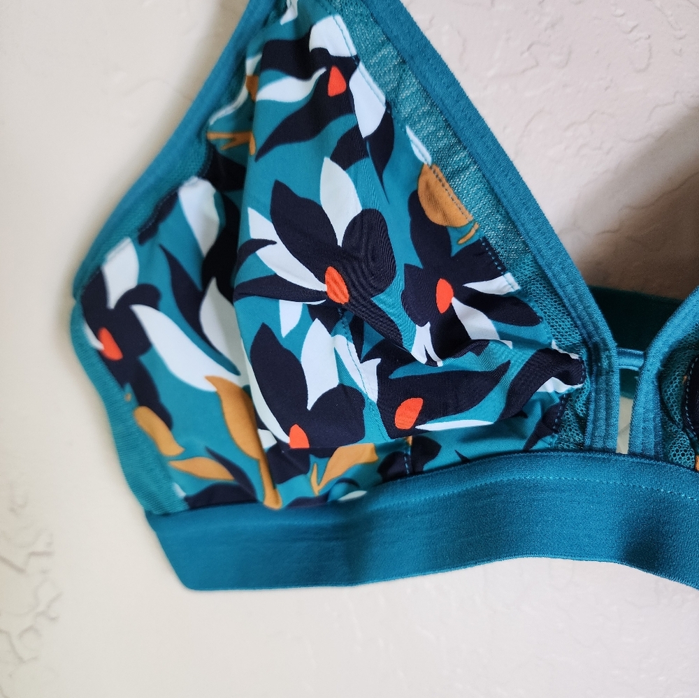Lively Clamatis Blue Mesh Bralette Size 1 - Picture 2 of 5